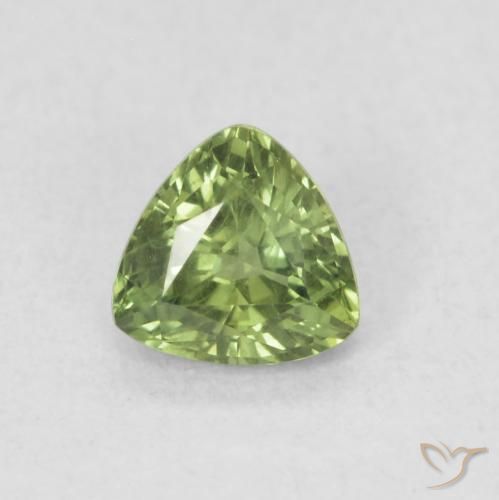 0.48ct 자연스러운 미디엄 그린 사파이어, 일조, VVS-VS