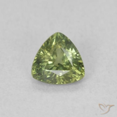 0.35ct 자연스러운 포레스트 그린 사파이어, 일조, VVS-VS