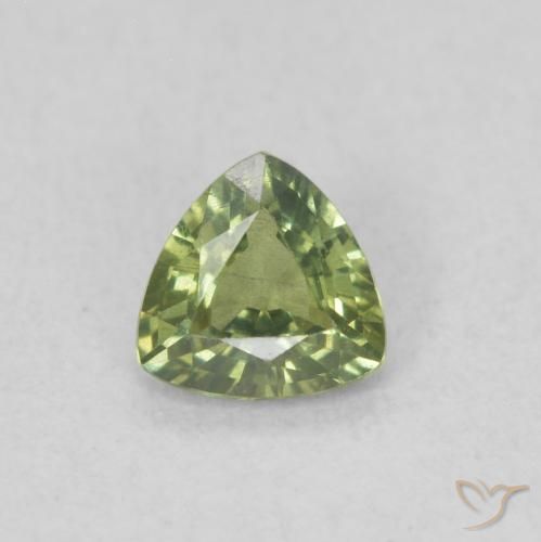 0.35ct 자연스러운 황록색 사파이어, 일조, VVS-VS