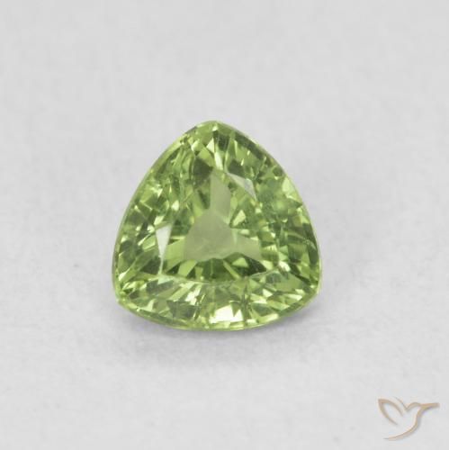 0.46ct 자연스러운 미디엄 그린 사파이어, 일조, VVS-VS