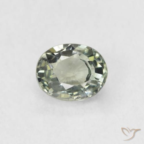 0.56ct 자연스러운 미디엄 그린 사파이어, 타원형, VVS-VS