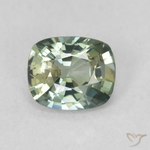 0.69ct 자연스러운 청록색 사파이어, 방석, VVS-VS