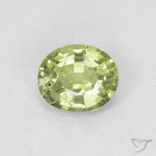 0.43ct 자연스러운 미디엄 그린 사파이어, 타원형, VS