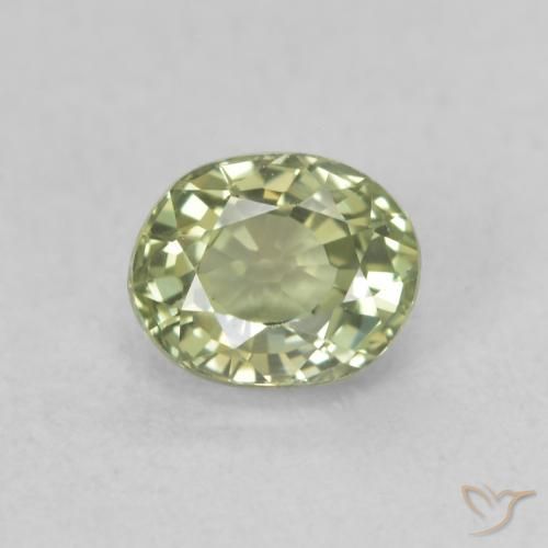 0.57ct 자연스러운 Medium Dark-Green 사파이어, 타원형, VVS