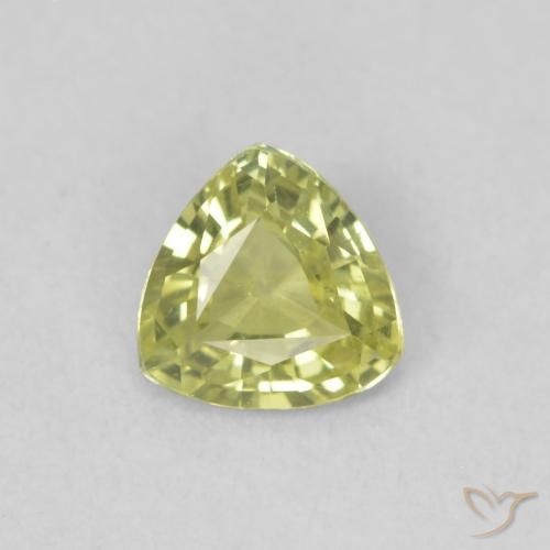 0.37ct 자연스러운 올리브 그린 사파이어, 일조, VVS