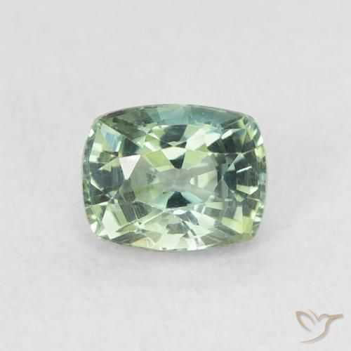 0.68ct 자연스러운 흙빛 녹색 사파이어, 방석, VVS-VS, Photo A