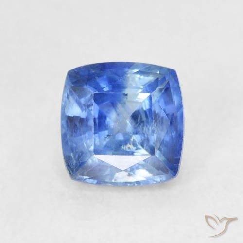 0.86ct 자연스러운 라이트 네이비 블루 사파이어, 방석, VS-SI