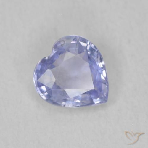 0.45ct 자연스러운 하늘색 사파이어, 마음, VS