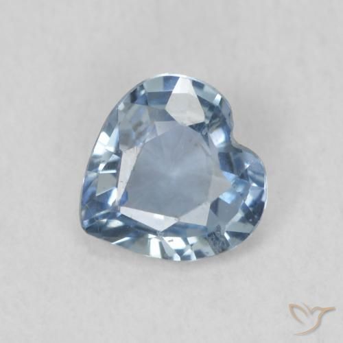0.52ct 자연스러운 물오리 사파이어, 마음, VS