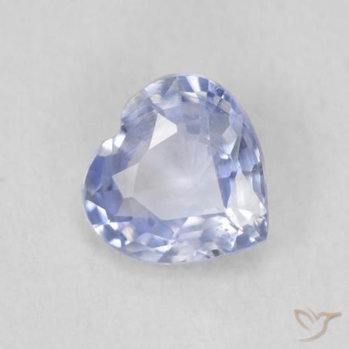 0.59ct 자연스러운 바이올렛 블루 사파이어, 마음, VS