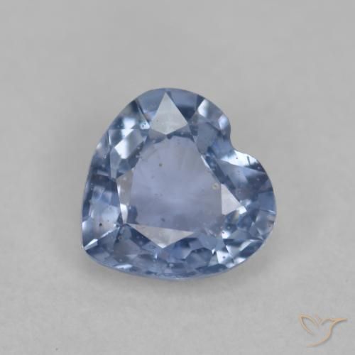 0.50ct 자연스러운 파란색 사파이어, 마음, VS