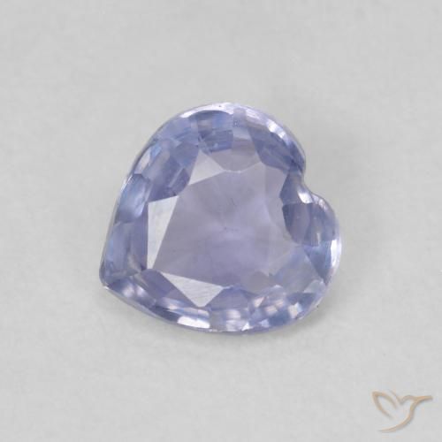 0.48ct 자연스러운 하늘색 사파이어, 마음, VS