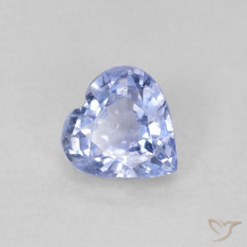 0.47ct 자연스러운 하늘색 사파이어, 마음, VS, Photo A