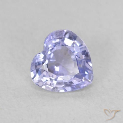 0.50ct 자연스러운 하늘색 사파이어, 마음, VVS-VS