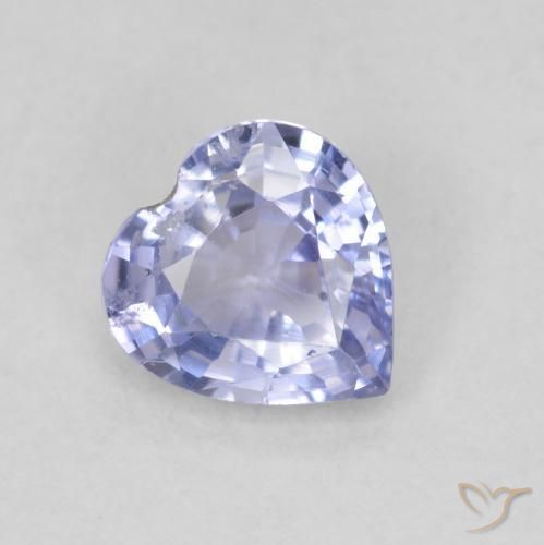 0.63ct 자연스러운 베이비 블루 사파이어, 마음, VS