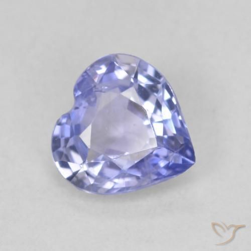 0.68ct 자연스러운 하늘색 사파이어, 마음, VS