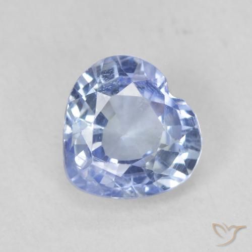 0.68ct 자연스러운 라이트 바이올렛 블루 사파이어, 마음, VS