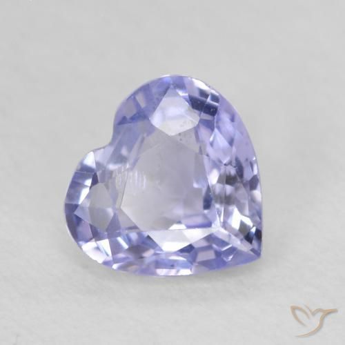 0.73ct 자연스러운 하늘색 사파이어, 마음, VS