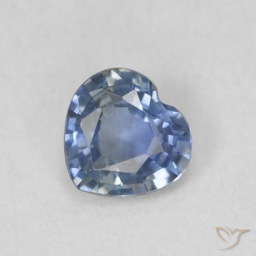 0.44ct 자연스러운 파란색 사파이어, 마음, VVS-VS