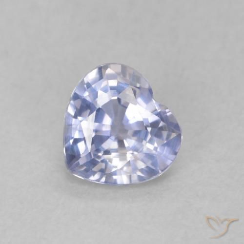 0.46ct 자연스러운 하늘색 사파이어, 마음, VVS-VS