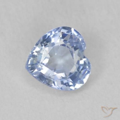 0.57ct 자연스러운 라이트 베이비 블루 사파이어, 마음, VVS-VS