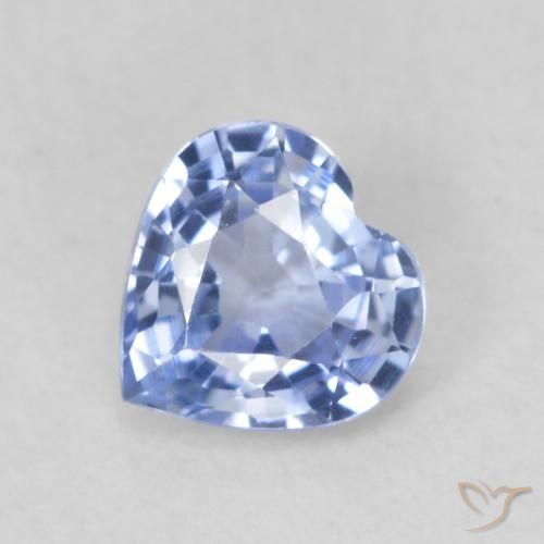 0.67ct 자연스러운 하늘색 사파이어, 마음, VVS-VS