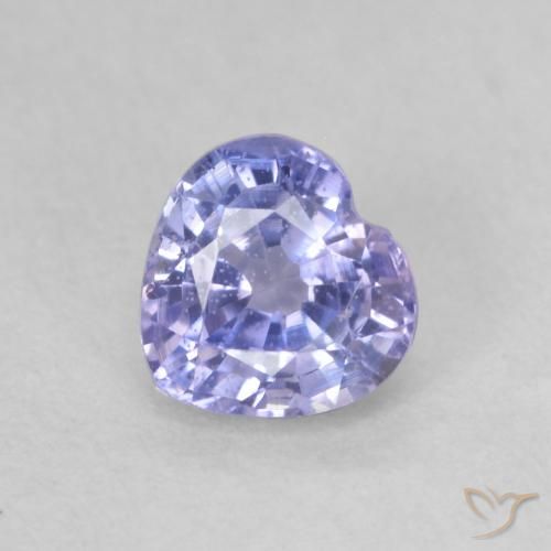 0.63ct 자연스러운 하늘색 사파이어, 마음, VVS-VS