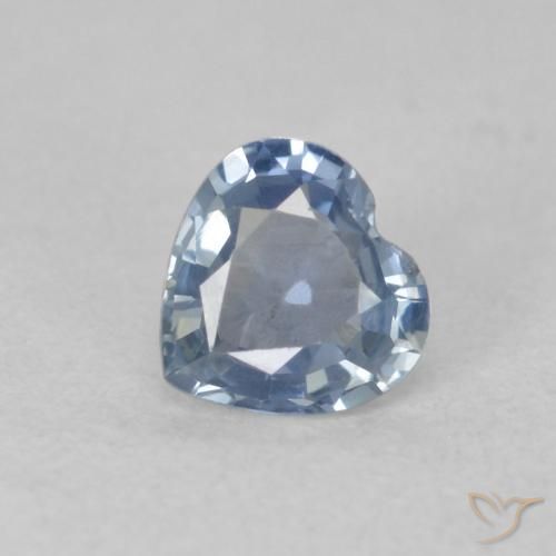 0.47ct 자연스러운 하늘색 사파이어, 마음, VVS-VS