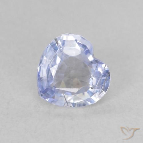 0.62ct 자연스러운 라이트 퍼플리쉬 블루 사파이어, 마음, VS