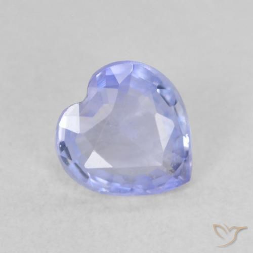 0.54ct 자연스러운 하늘색 사파이어, 마음, VS, Photo A
