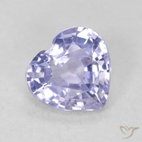 0.83ct 자연스러운 하늘색 사파이어, 마음, VS