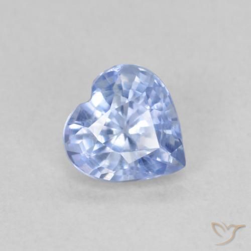 0.54ct 자연스러운 라이트 퍼플리쉬 블루 사파이어, 마음, VS