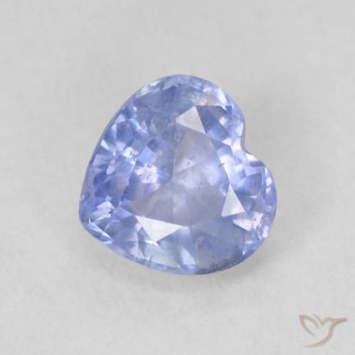 0.62ct 자연스러운 라이트 퍼플리쉬 블루 사파이어, 마음, VS