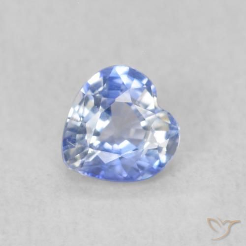 0.29ct 자연스러운 파스텔 블루 사파이어, 마음, VVS-VS