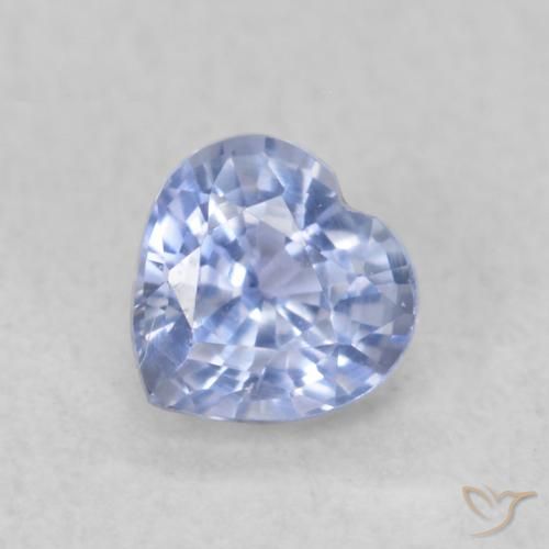 0.46ct 자연스러운 하늘색 사파이어, 마음, VVS-VS
