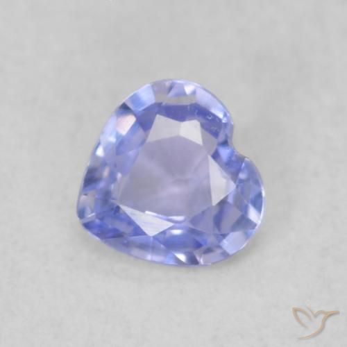 0.33ct 자연스러운 하늘색 사파이어, 마음, VVS-VS