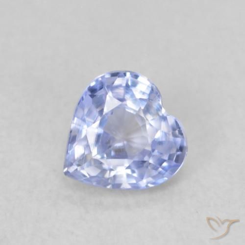 0.35ct 자연스러운 라이트 바이올렛 블루 사파이어, 마음, VVS-VS