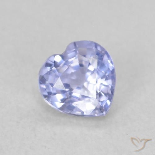 0.35ct 자연스러운 하늘색 사파이어, 마음, VVS-VS