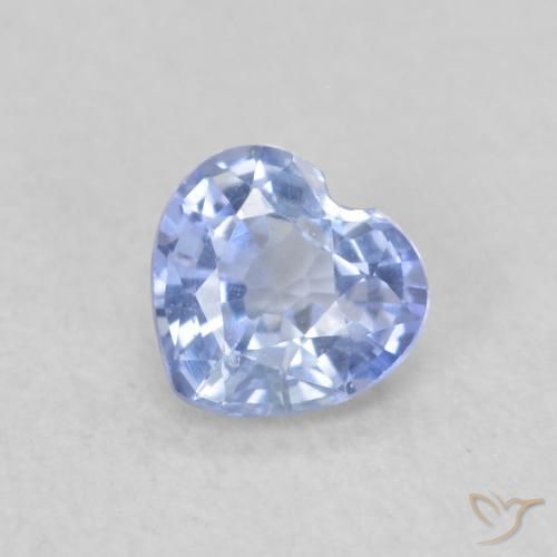 0.34ct 자연스러운 하늘색 사파이어, 마음, VVS-VS