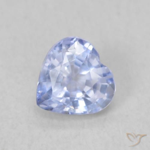 0.41ct 자연스러운 하늘색 사파이어, 마음, VVS-VS