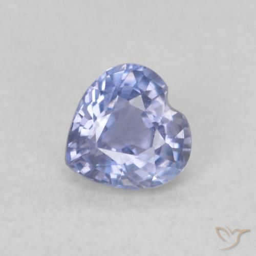 0.33ct 자연스러운 파스텔 블루 사파이어, 마음, VVS-VS