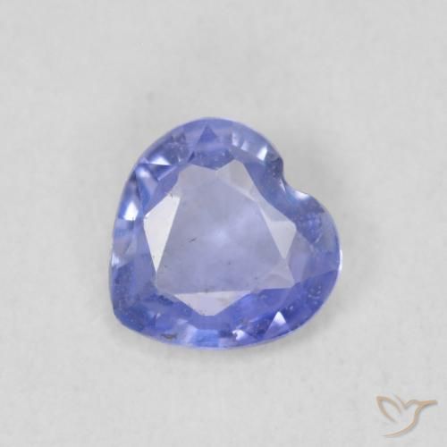 0.41ct 자연스러운 바이올렛 블루 사파이어, 마음, VS