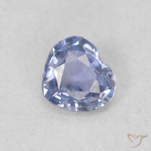 0.28ct 자연스러운 하늘색 사파이어, 마음, VS