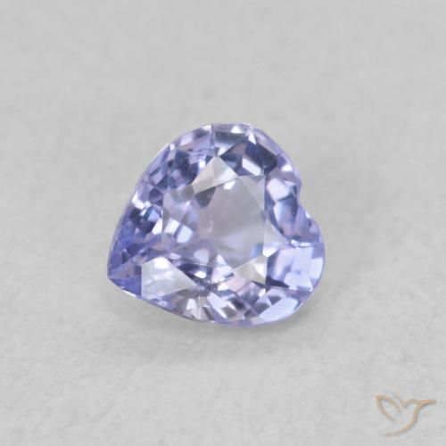 0.29ct 자연스러운 하늘색 사파이어, 마음, VS