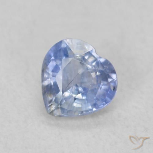 0.37ct 자연스러운 베이비 블루 사파이어, 마음, VS