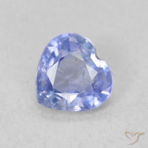 0.39ct 자연스러운 베이비 블루 사파이어, 마음, VS