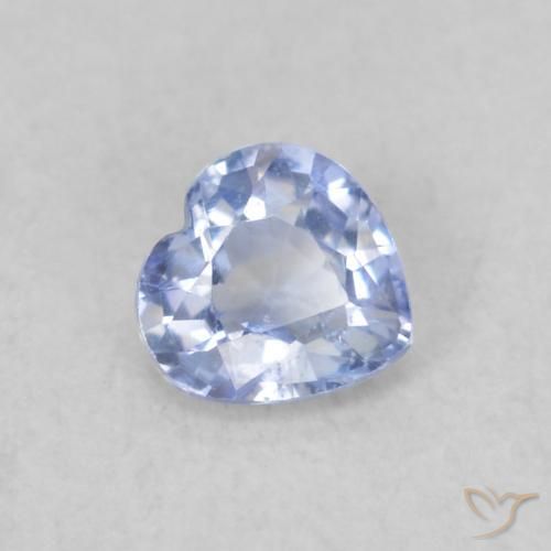 0.30ct 자연스러운 하늘색 사파이어, 마음, VS