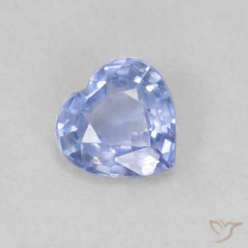 0.30ct 자연스러운 하늘색 사파이어, 마음, VS