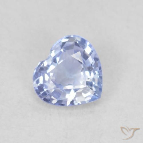 0.28ct 자연스러운 라이트 퍼플리쉬 블루 사파이어, 마음, VS