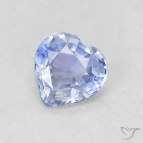 0.34ct 자연스러운 베이비 블루 사파이어, 마음, VVS-VS